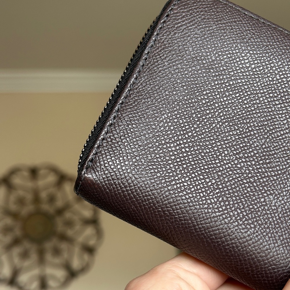 Burberry Authentic Eggplant Leather Zip Around Wallet! - Picture 8 of 9